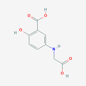 molecular formula C9H9NO5 B1610282 5-(Carboxymethylamino)-2-hydroxybenzoic acid CAS No. 64043-84-1