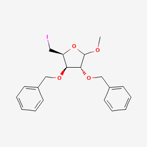 B1610284 (2S,3R,4R)-3,4-Bis(benzyloxy)-2-(iodomethyl)-5-methoxytetrahydrofuran CAS No. 869476-25-5