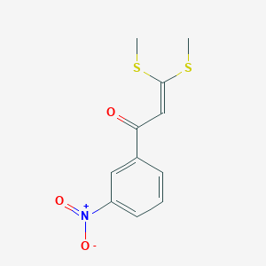 molecular formula C11H11NO3S2 B161031 3,3-Bis(methylsulfanyl)-1-(3-nitrophenyl)prop-2-EN-1-one CAS No. 139057-17-3