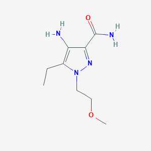 molecular formula C9H16N4O2 B1610310 4-Amino-5-ethyl-1-(2-methoxyethyl)pyrazole-3-carboxamide CAS No. 334828-10-3