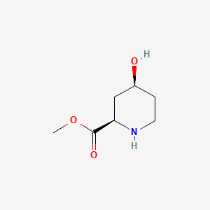 molecular formula C7H13NO3 B1610321 methyl (2R,4S)-4-hydroxypiperidine-2-carboxylate CAS No. 211058-81-0
