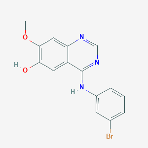 molecular formula C15H12BrN3O2 B1610351 4-(3-Bromoanilino)-6-hydroxy-7-methoxyquinazoline CAS No. 295330-61-9