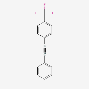 molecular formula C15H9F3 B1610368 Benzene, 1-(phenylethynyl)-4-(trifluoromethyl)- CAS No. 370-99-0
