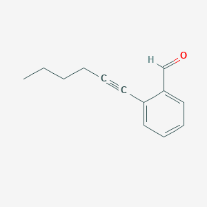 molecular formula C13H14O B1610385 2-Hex-1-ynyl-benzaldehyde CAS No. 106824-45-7