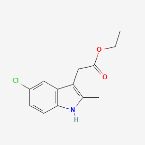 molecular formula C13H14ClNO2 B1610393 Ethyl 2-(5-chloro-2-methyl-1H-indol-3-yl)acetate CAS No. 3446-72-8