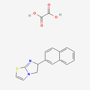 molecular formula C17H14N2O4S B1610400 Imidazo[2,1-b]thiazole, 5,6-dihydro-6-(2-naphthalenyl)-, ethanedioate(1:1) CAS No. 62284-86-0