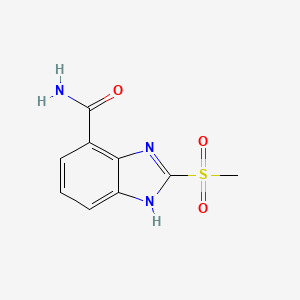 molecular formula C9H9N3O3S B1610427 2-(Methanesulfonyl)-1H-benzimidazole-4-carboxamide CAS No. 636574-48-6