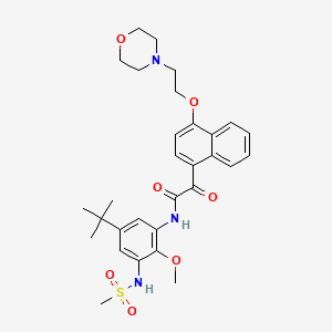 molecular formula C30H37N3O7S B1610428 ITX-5061 free base CAS No. 848144-15-0