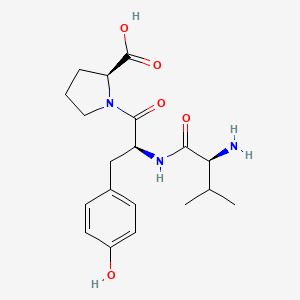 molecular formula C19H27N3O5 B1610432 L-Proline, L-valyl-L-tyrosyl- CAS No. 68076-97-1