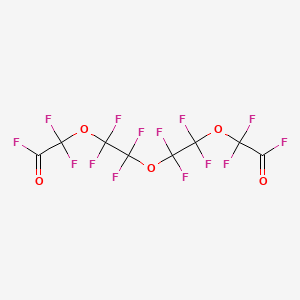 molecular formula C8F14O5 B1610511 2,2-Difluoro-2-[1,1,2,2-tetrafluoro-2-[1,1,2,2-tetrafluoro-2-(1,1,2-trifluoro-2-oxoethoxy)ethoxy]ethoxy]acetyl fluoride CAS No. 24689-56-3