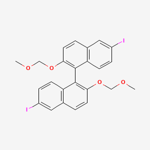 molecular formula C24H20I2O4 B1610518 6-Iodo-1-[6-iodo-2-(methoxymethoxy)naphthalen-1-yl]-2-(methoxymethoxy)naphthalene CAS No. 300369-65-7