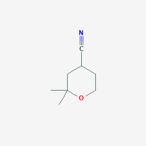 molecular formula C8H13NO B1610533 2,2-Dimethyltetrahydro-2H-pyran-4-carbonitrile CAS No. 60549-63-5