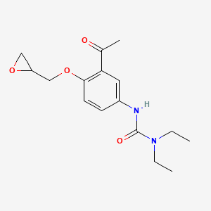 molecular formula C16H22N2O4 B1610560 3-[3-Acetyl-4-[[(RS)-oxiranyl]-methoxy]phenyl]-1,1-diethylurea CAS No. 56980-98-4
