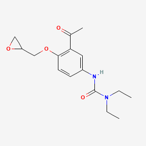 molecular formula C16H22N2O4 B1610560 N'-{3-Acetyl-4-[(oxiran-2-yl)methoxy]phenyl}-N,N-diethylurea CAS No. 56980-98-4