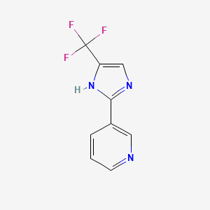 molecular formula C9H6F3N3 B1610568 3-(4-(Trifluoromethyl)-1H-imidazol-2-yl)pyridine CAS No. 33468-84-7