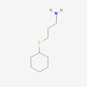 molecular formula C9H19NS B1610574 3-(Cyclohexylthio)-1-propanamine CAS No. 56216-09-2