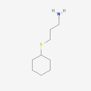molecular formula C9H19NS B1610574 3-(Cyclohexylsulfanyl)propan-1-amine CAS No. 56216-09-2