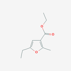 molecular formula C10H14O3 B1610576 Ethyl 5-ethyl-2-methylfuran-3-carboxylate CAS No. 64354-20-7