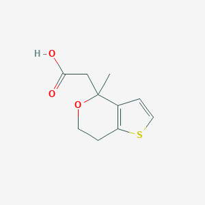 (4-Methyl-6,7-dihydro-4h-thieno[3,2-c]pyran-4-yl)acetic acid