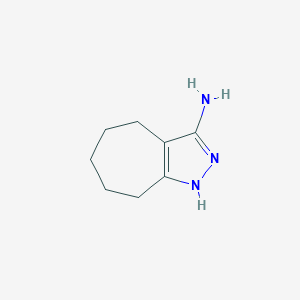 molecular formula C8H13N3 B1610681 2,4,5,6,7,8-Hexahydrocyclohepta[c]pyrazol-3-amine CAS No. 55440-18-1