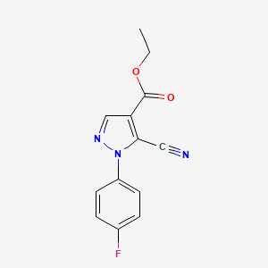 ethyl 5-cyano-1-(4-fluorophenyl)-1H-pyrazole-4-carboxylate