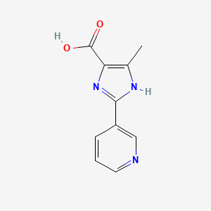 molecular formula C10H9N3O2 B1610704 5-Methyl-2-(pyridin-3-YL)-3H-imidazole-4-carboxylic acid CAS No. 864461-16-5