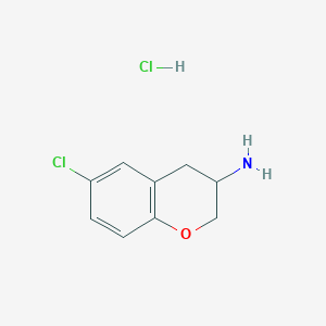 molecular formula C9H11Cl2NO B1610756 6-Chloro-chroman-3-ylamine hydrochloride CAS No. 54444-99-4