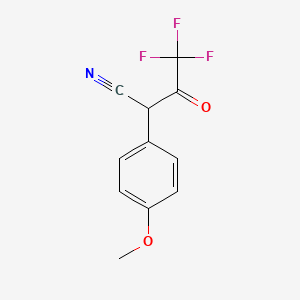 molecular formula C11H8F3NO2 B1610823 4,4,4-Trifluoro-2-(4-methoxyphenyl)-3-oxobutanenitrile CAS No. 22102-05-2