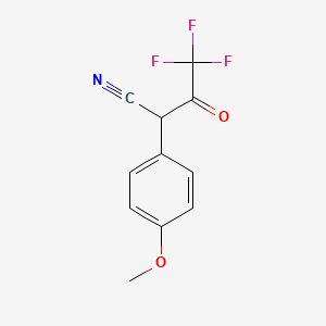 4,4,4-Trifluoro-2-(4-methoxyphenyl)-3-oxobutanenitrile