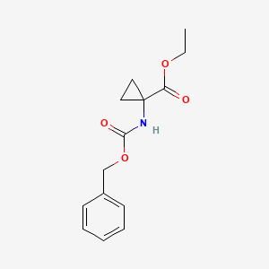 molecular formula C14H17NO4 B1610840 Ethyl 1-(((benzyloxy)carbonyl)amino)cyclopropanecarboxylate CAS No. 85452-41-1