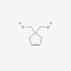 molecular formula C7H12O2 B1610877 cyclopent-3-ene-1,1-diyldimethanol CAS No. 76910-02-6