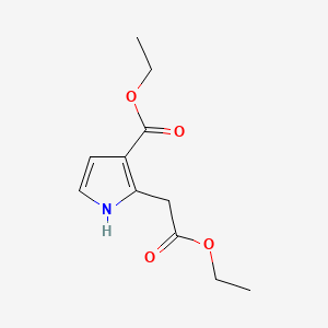 molecular formula C11H15NO4 B1610899 Ethyl 2-(2-ethoxy-2-oxoethyl)-1H-pyrrole-3-carboxylate CAS No. 25472-44-0