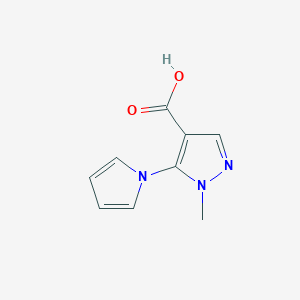 molecular formula C9H9N3O2 B1610926 1-methyl-5-(1H-pyrrol-1-yl)-1H-pyrazole-4-carboxylic acid CAS No. 293758-83-5