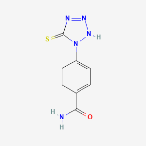 molecular formula C8H7N5OS B1610931 1-(4-Carbamoylphenyl)-5-mercaptotetrazole CAS No. 80407-52-9