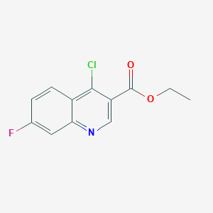 molecular formula C12H9ClFNO2 B1610967 Ethyl 4-chloro-7-fluoroquinoline-3-carboxylate CAS No. 26893-13-0