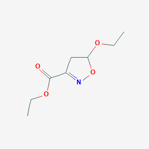 molecular formula C8H13NO4 B1610978 Ethyl 5-ethoxy-4,5-dihydroisoxazole-3-carboxylate CAS No. 90088-46-3