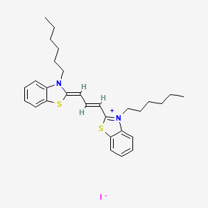 molecular formula C29H37IN2S2 B1610980 3-Hexyl-2-[(1E,3Z)-3-(3-hexyl-1,3-benzothiazol-2(3H)-ylidene)prop-1-en-1-yl]-1,3-benzothiazol-3-ium iodide CAS No. 53213-87-9