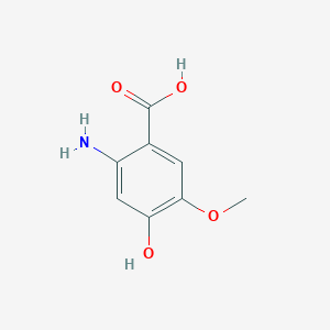 molecular formula C8H9NO4 B1610991 2-Amino-4-hydroxy-5-methoxybenzoic acid CAS No. 63407-32-9