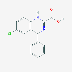 molecular formula C15H11ClN2O2 B1611020 6-Chloro-4-phenyl-1,4-dihydroquinazoline-2-carboxylic acid CAS No. 88190-77-6