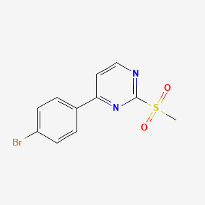 molecular formula C11H9BrN2O2S B1611025 4-(4-Bromophenyl)-2-(methylsulfonyl)pyrimidine CAS No. 1027064-22-7