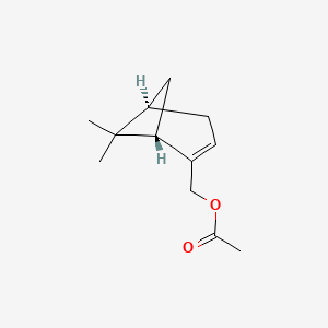 molecular formula C12H18O2 B1611036 Bicyclo[3.1.1]hept-2-ene-2-methanol, 6,6-dimethyl-, 2-acetate, (1S,5R)- CAS No. 1079-01-2
