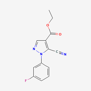 ethyl 5-cyano-1-(3-fluorophenyl)-1H-pyrazole-4-carboxylate