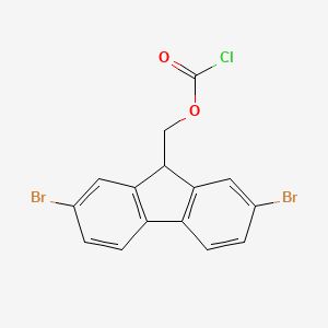 (2,7-dibromo-9H-fluoren-9-yl)methyl carbonochloridate