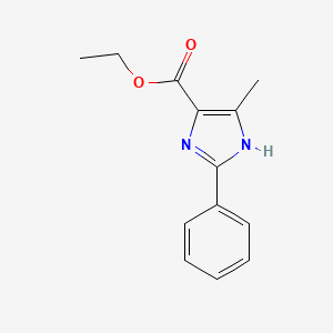 molecular formula C13H14N2O2 B1611057 ethyl 5-methyl-2-phenyl-1H-imidazole-4-carboxylate CAS No. 77335-93-4