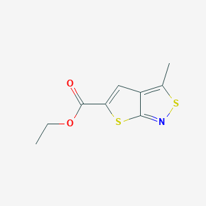 molecular formula C9H9NO2S2 B1611066 Ethyl 3-methylthieno[2,3-c]isothiazole-5-carboxylate CAS No. 82000-57-5