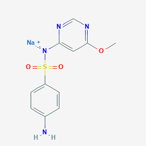 molecular formula C11H12N4NaO3S B161108 CID 70503613 CAS No. 38006-08-5