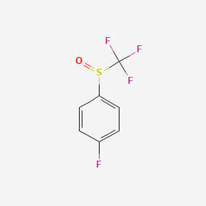 molecular formula C7H4F4OS B1611106 1-Fluoro-4-(trifluoromethylsulfinyl)benzene CAS No. 942-39-2