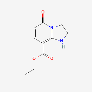 molecular formula C10H12N2O3 B1611116 Ethyl 5-oxo-1,2,3,5-tetrahydroimidazo[1,2-a]pyridine-8-carboxylate CAS No. 439118-88-4