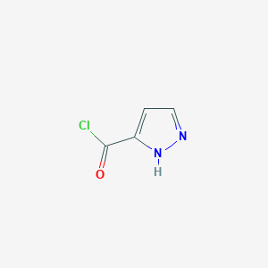 molecular formula C4H3ClN2O B1611256 1H-pyrazole-5-carbonyl chloride CAS No. 717871-84-6