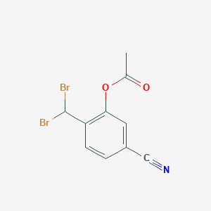 molecular formula C10H7Br2NO2 B1611258 5-Cyano-2-(dibromomethyl)phenyl acetate CAS No. 84102-88-5